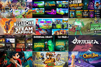 design steam capsule art, steam artwork , game banner and poster