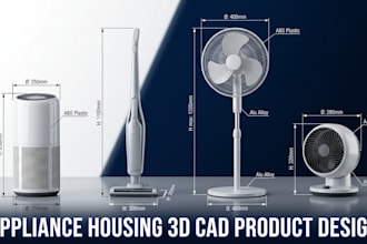 design air purifier vacuum cleaner fan housing 3d product modeling solidworks