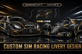 design automobilista 2 and rfactor 2 custom liviries