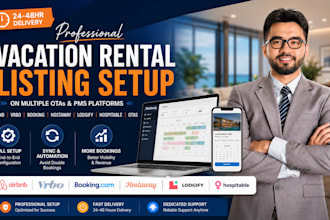 setup listing on vrbo, booking, hotel, hostaway airbnb lodgify hospitable, otas