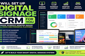 setup digital signage crm for you