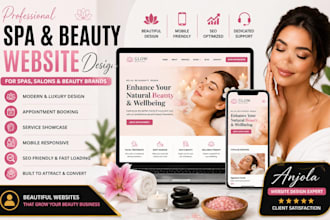 design spa beauty salon and skincare website