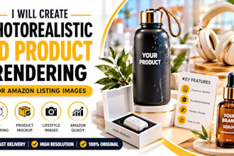 create photorealistic 3d product rendering for amazon listing images