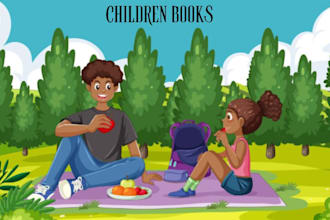 create kids illustration children story book and story illustration book art