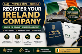 register your ireland company with cro vat and ltd setup