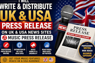 write uk usa music press release distribute uk usa news site music press release