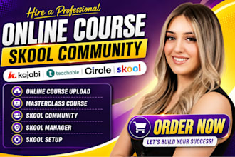setup skool online course content skool community manager kajabi circle so setup