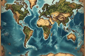 draw a custom map for fantasy, scifi, book or boardgame