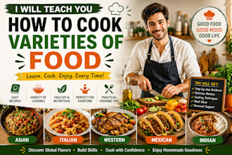 teach you how to cook varieties of food
