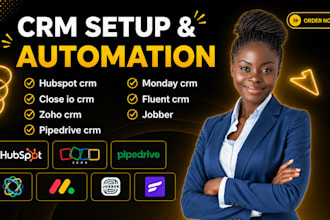 hubspot crm close io crm pipedrive monday crm jobber fluent crm zoho crm setup