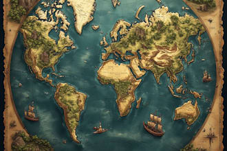 create event, tourist, and fantasy map illustration