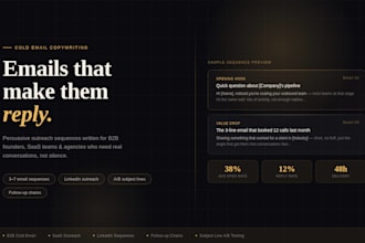 write cold email sequences and outreach copy that get replies