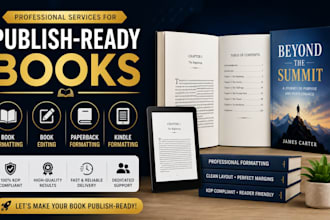 do book formatting book editing, paperback formatting, and kindle formatting