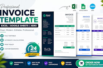 design professional invoice templates in excel google sheets and xero