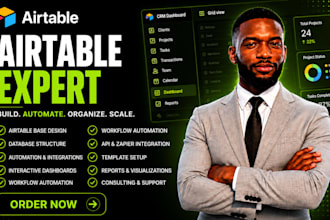 setup airtable database, airtable automation, airtable CRM softr webapp