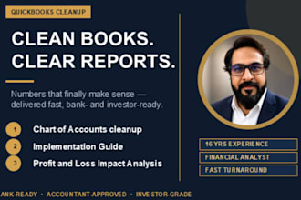 do a quickbooks clean up and chart of accounts optimization report