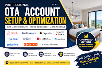 list and optimize on airbnb bookingcom expedia agoda tripcom vrbo priceline seo