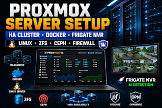 install proxmox ha cluster frigate nvr ai detection docker linux servers ceph