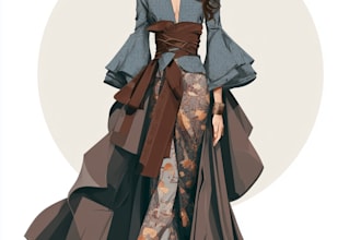 make fashion design illustration and technical drawing
