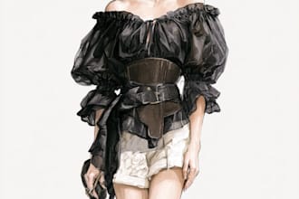 design a fashion illustration or sketch