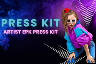 design dj artist press kit, music press kit epk