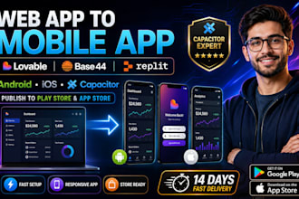 convert lovable base44 replit app to android ios app capacitor publish app store