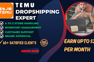 be your temu dropshipping VA, temu store manager virtual asisstant