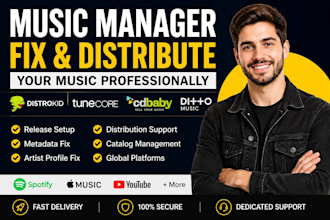 fix and distribute music on distrokid tunecore cd baby ditto