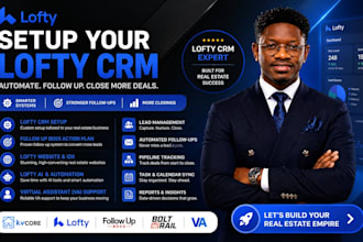 setup saas lofty crm follow up boss action plan lofty website idx lofty ai VA