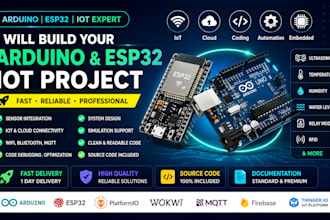 develop arduino and esp32 code for iot and sensor projects