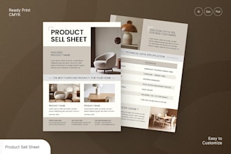 design creative product sell sheet, sell sheet, one pager design,company profile