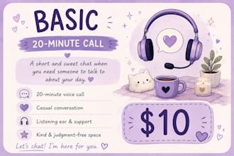 have a voice chat with you for a friendly conversation or english practice