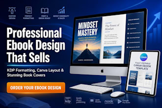 do professional ebook design, kdp ebook formatting and book cover design