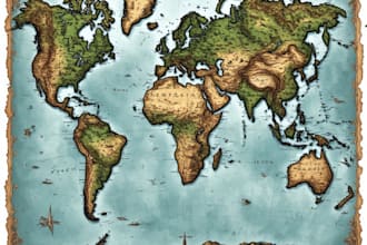 illustrate medieval fantasy and sci fi maps