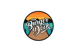design burger dock set sail logo