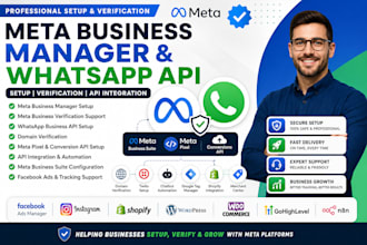 setup meta business manager whatsapp API meta verification domain verification