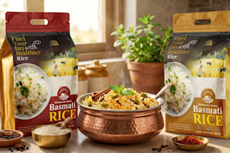 design professional fmcg packaging and label