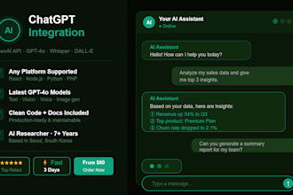 integrate chatgpt or openai API into your website or application