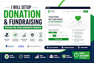 setup donation and fundraising system for your nonprofit website