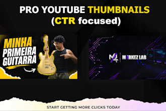 design professional youtube thumbnails and channel art