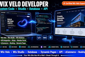 develop wix velo code wix studio custom website fix database dynamic pages