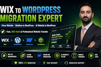 migrate wix to wordpress, clone website, webflow, ai website to wordpress