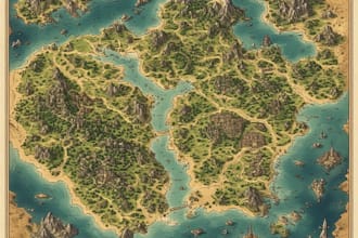 design 2d fantasy dnd map, battle map inkarnate map illustration cartography