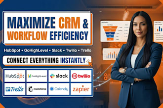 hubspot gohighlevel slack twilio trello mailchimp calendly zapier CRM automation