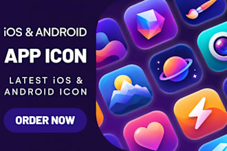 design eye catching app icon logo for mobile apps
