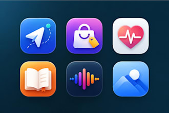 design eye catching app icon logo for mobile apps