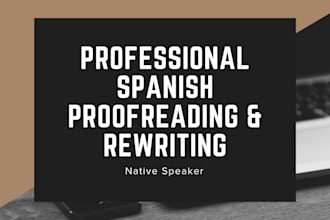 proofead and edit your spanish documents