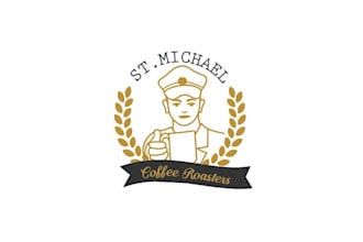 design police theme coffee brand logo