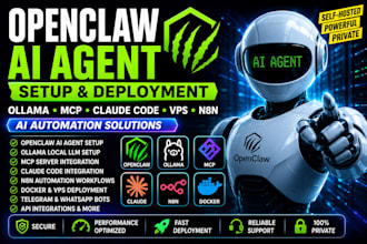 setup openclaw ai agent with ollama, mcp, claude code,vps and n8n ai automation
