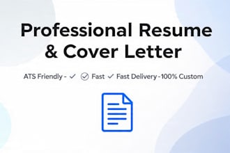write a professional CV, resume and cover letter